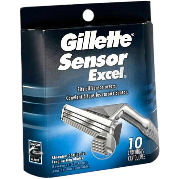 Gillette Sensor Excel Replacements – 10ct for Men’s Shaver - Picture 1 of 6